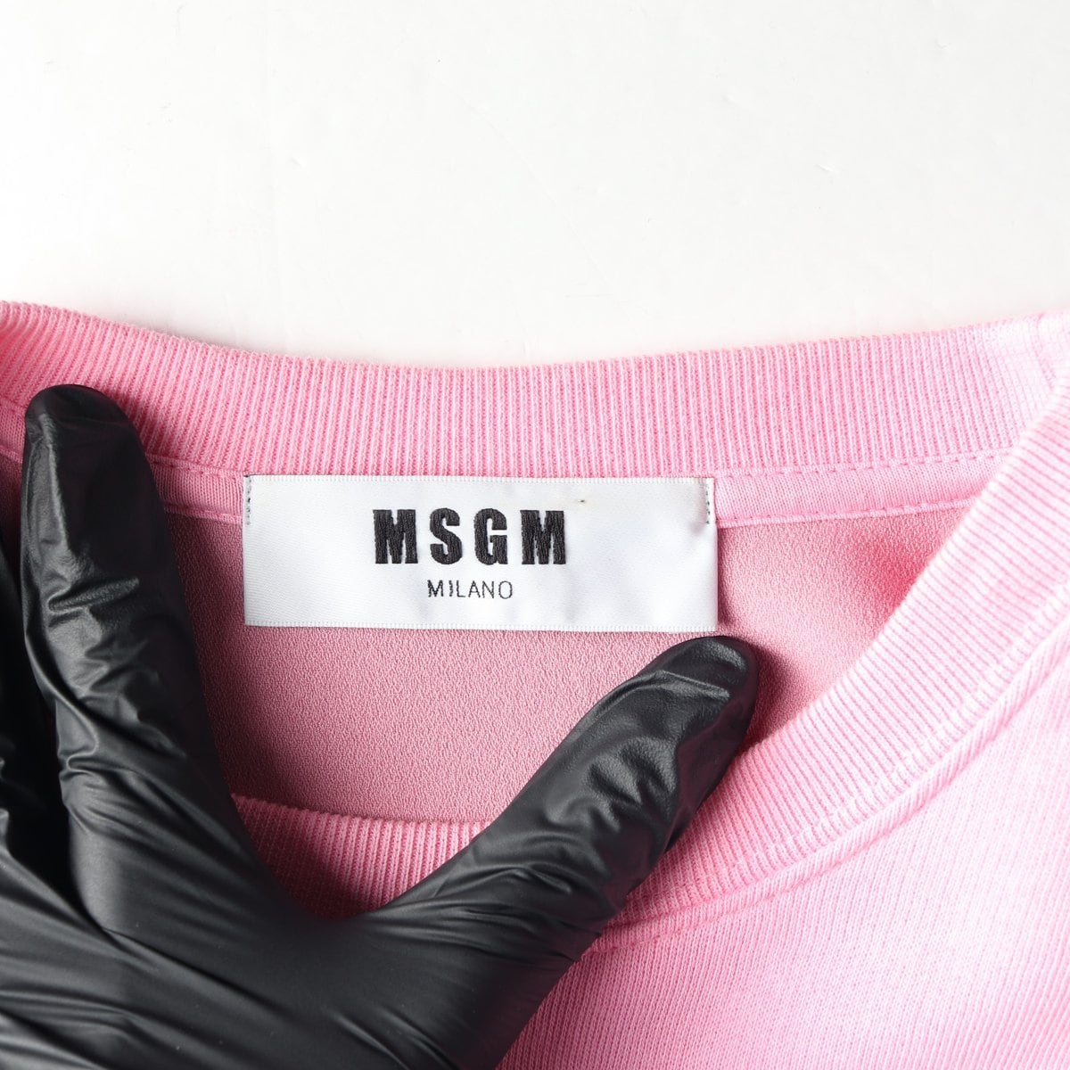 MSGM 엠에스지엠  백 프린지 로고 맨투맨 스웨트셔츠 핑크 S 상세 이미지 6