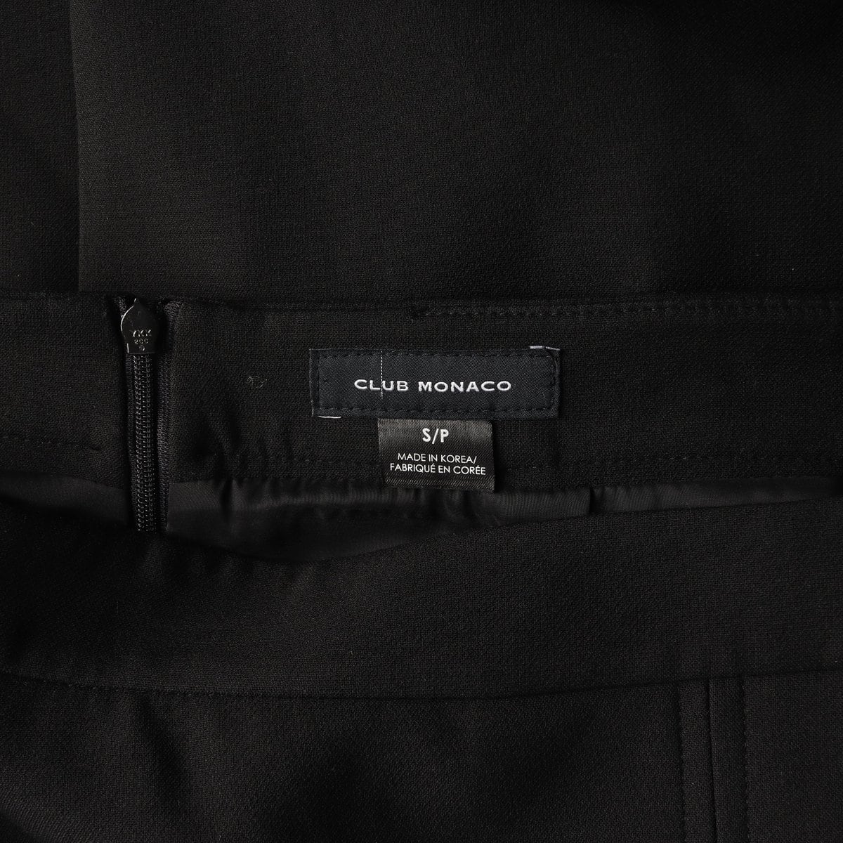 클럽모나코 22FW 원핀턱 A라인 스커트 치마 블랙 상세 이미지 5