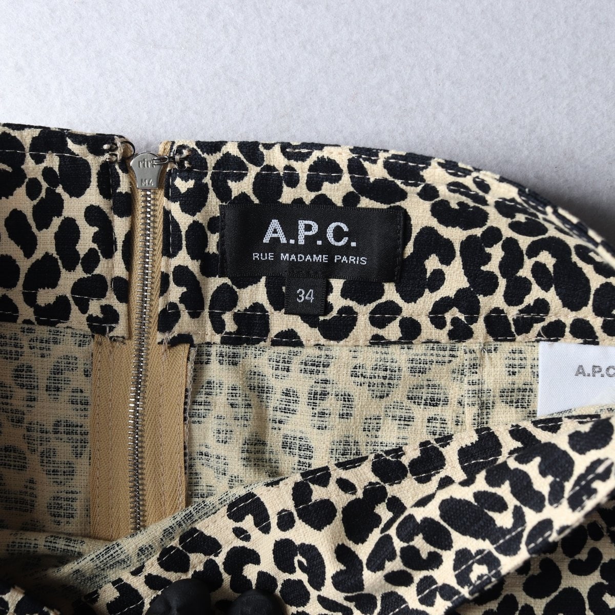 APC 아페쎄 레오파드 프린팅 미니 스커트 치마  이미지 5