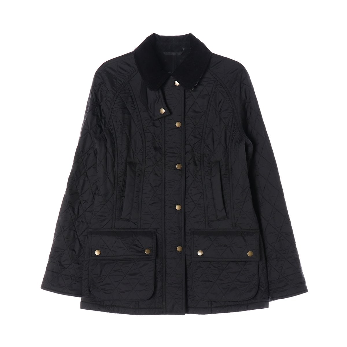 바버 22FW 비드넬 재킷 퀼팅 패딩 카라 자켓 블랙  이미지 1