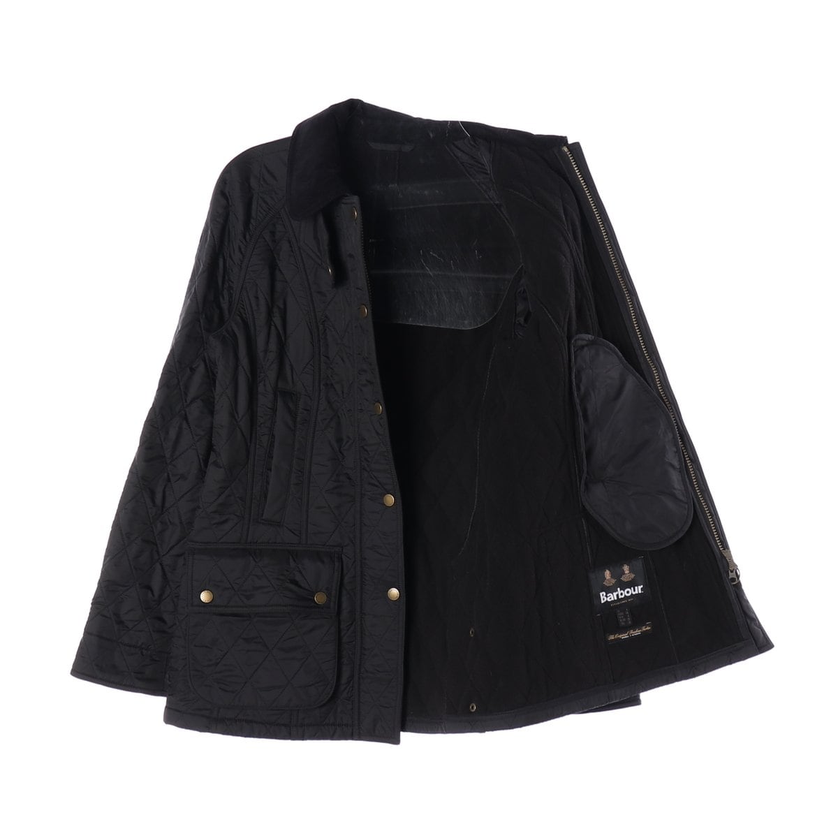바버 22FW 비드넬 재킷 퀼팅 패딩 카라 자켓 블랙  상세 이미지 2