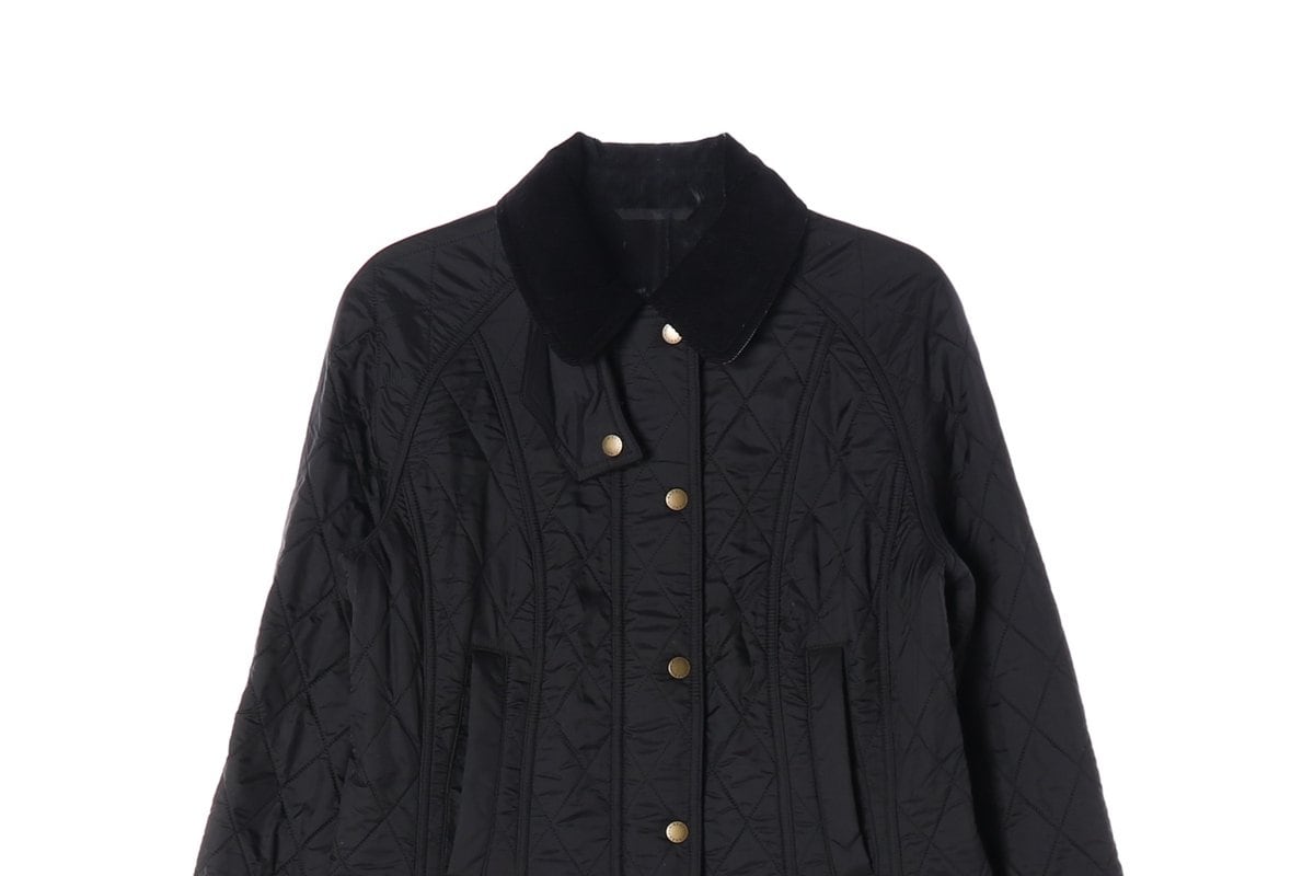 바버 22FW 비드넬 재킷 퀼팅 패딩 카라 자켓 블랙  상세 이미지 4