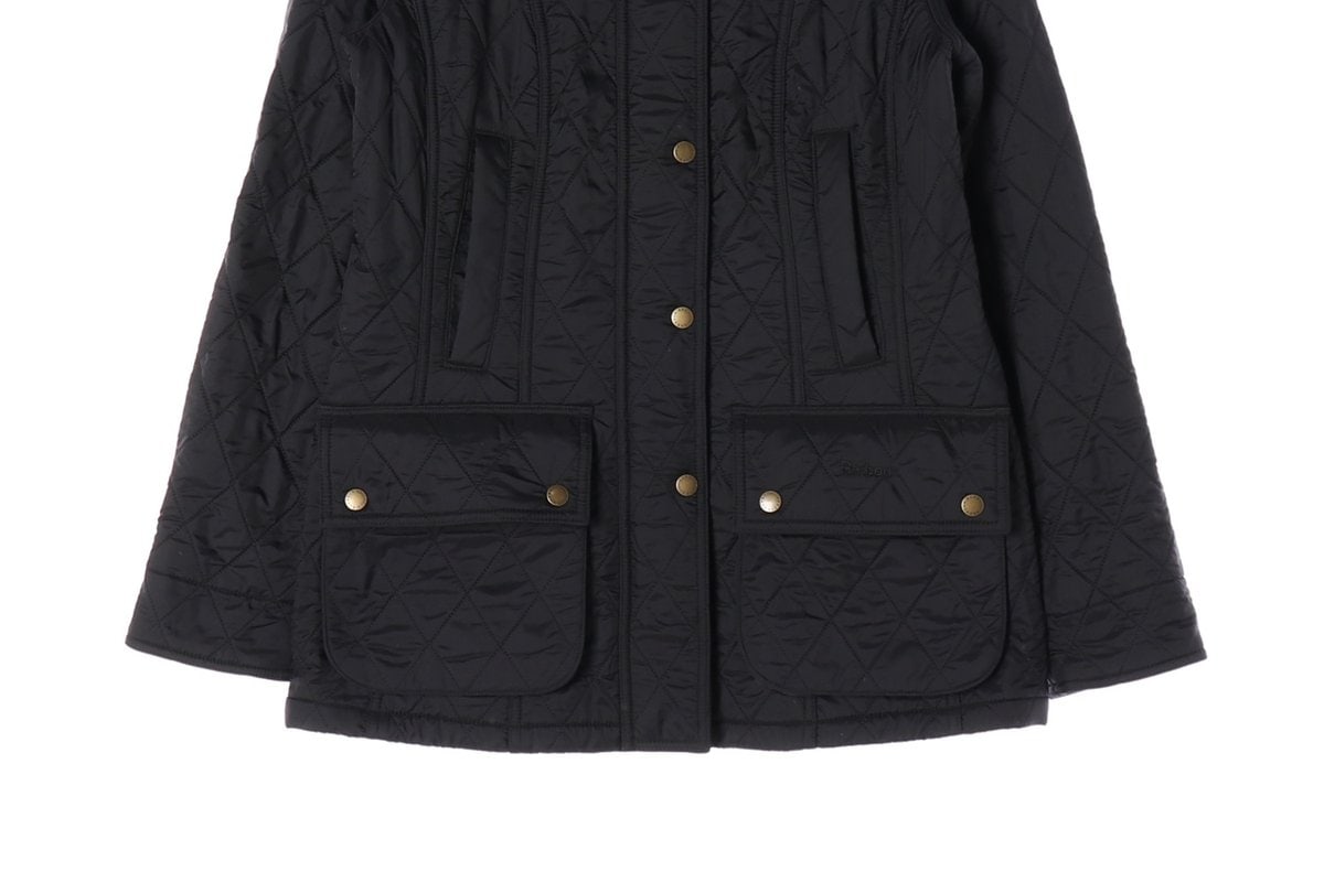 바버 22FW 비드넬 재킷 퀼팅 패딩 카라 자켓 블랙  이미지 5