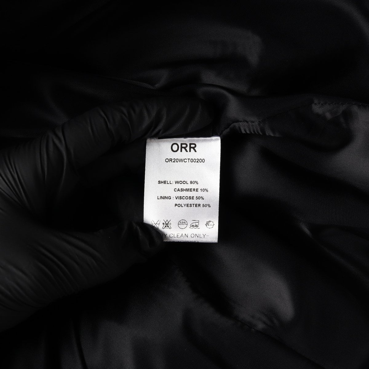 ORR 오르 캐시미어 라인 더블 버튼 롱 울 코트 블랙 S 상세 이미지 8