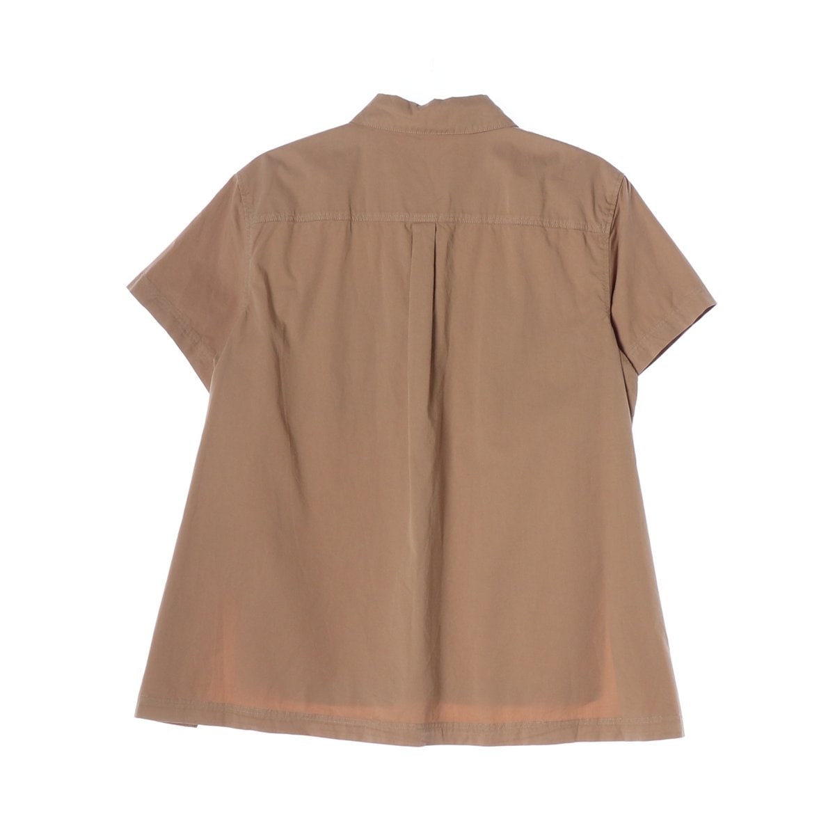 (새상품) 띠어리 오버핏  포켓 반팔 셔츠 카멜 브라운 이미지 2