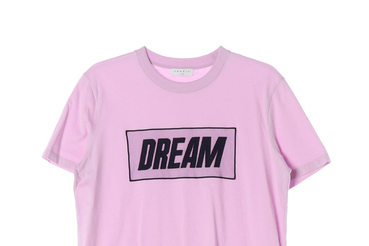 산드로 DREAM 로고 프린트 코튼 반팔 티셔츠 상세 이미지 3