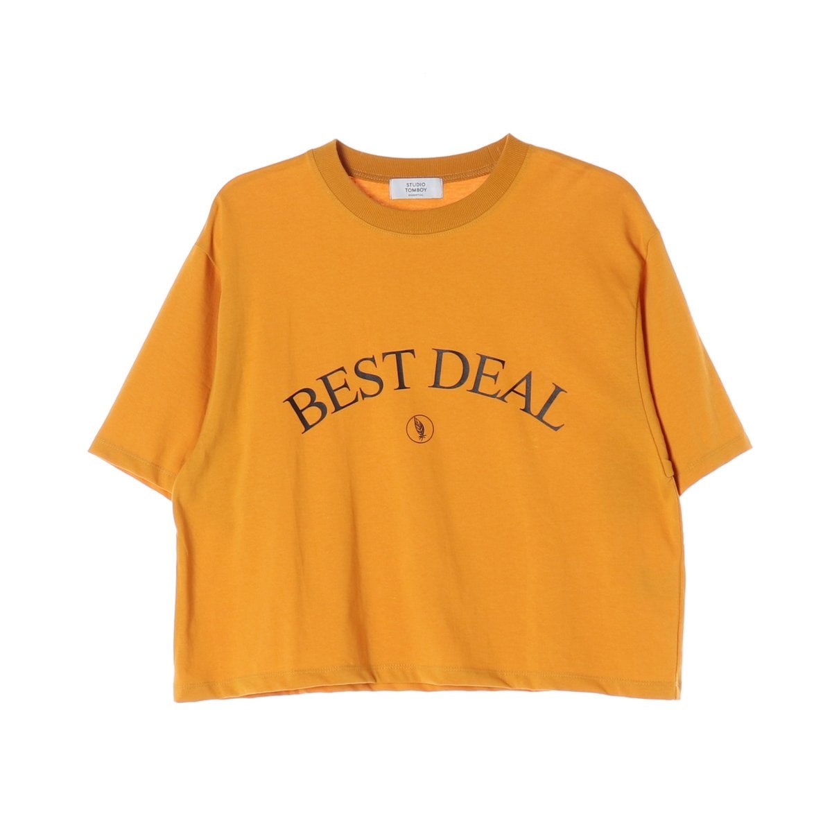 스튜디오 톰보이 BEST DEAL 로고 프린트 크롭 반팔 티셔츠 이미지 1