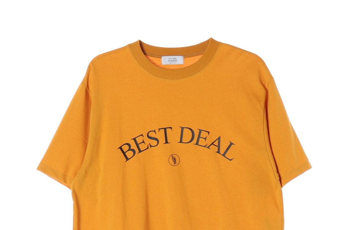 스튜디오 톰보이 BEST DEAL 로고 프린트 크롭 반팔 티셔츠 상세 이미지 3
