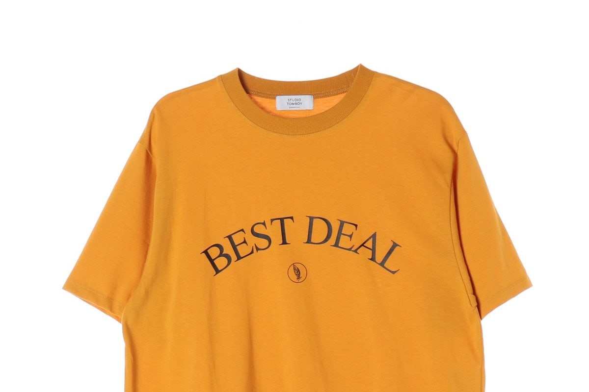 스튜디오 톰보이 BEST DEAL 로고 프린트 크롭 반팔 티셔츠 이미지 3