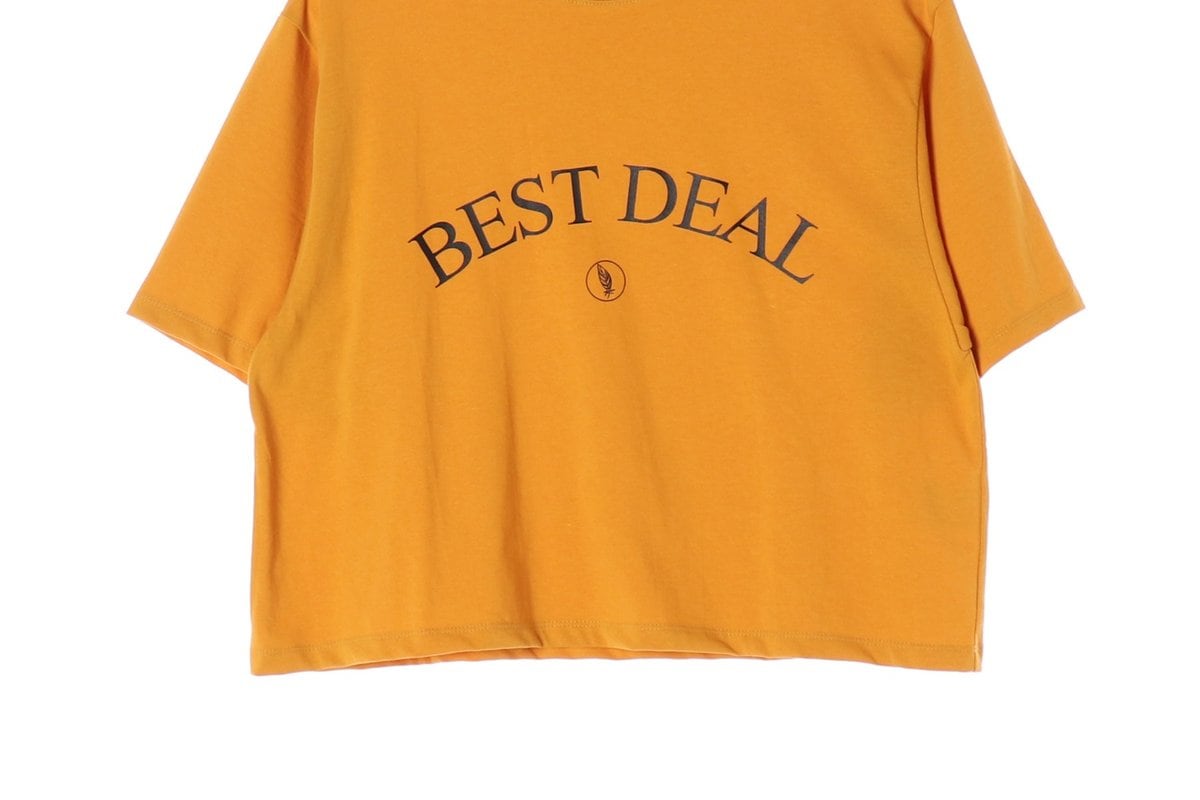 스튜디오 톰보이 BEST DEAL 로고 프린트 크롭 반팔 티셔츠 상세 이미지 4