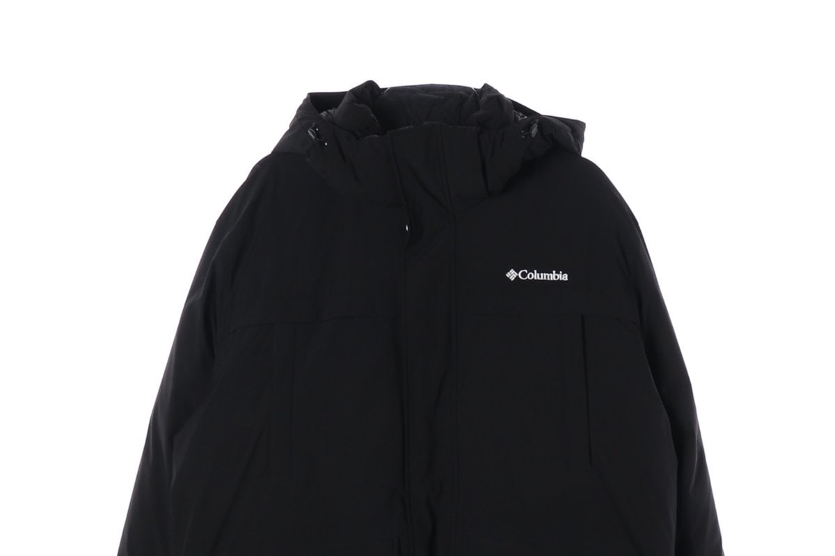컬럼비아 24FW  후드 하프 패딩 다운 재킷 파카 블랙 XXL 이미지 4