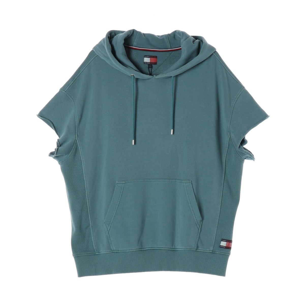 타미 힐피거 x 션 멘데스 22FW 로고 패치 오버핏 코튼 슬리브리스 후드티 상세 이미지 1