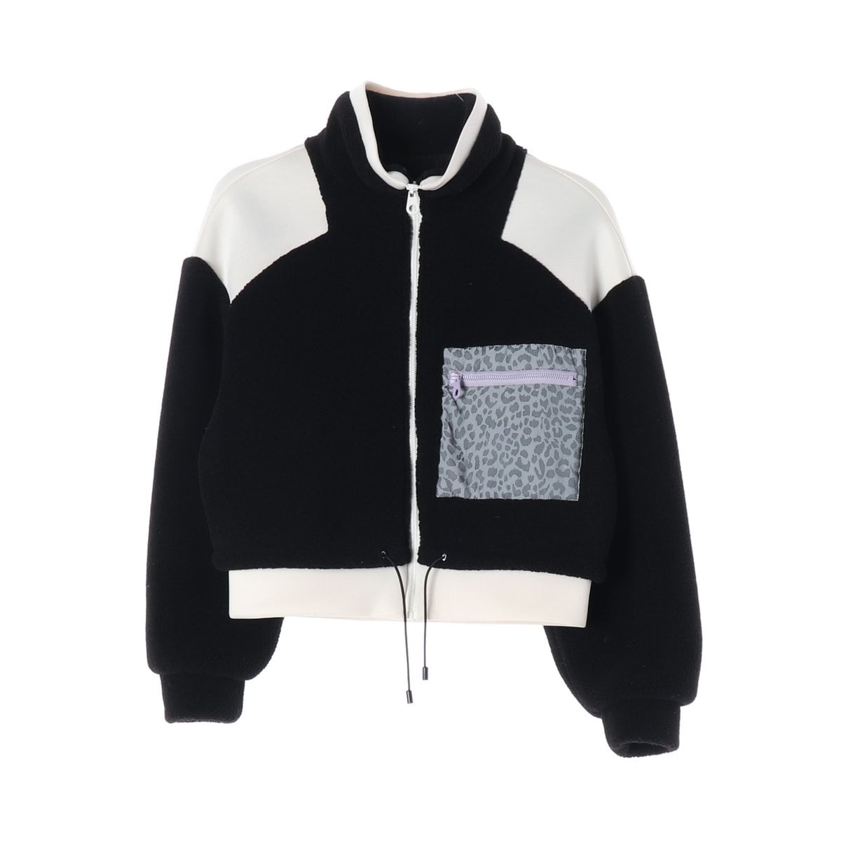 자라 레오파드 포켓 배색  플리스 집업 점퍼 블랙 XL 상세 이미지 1
