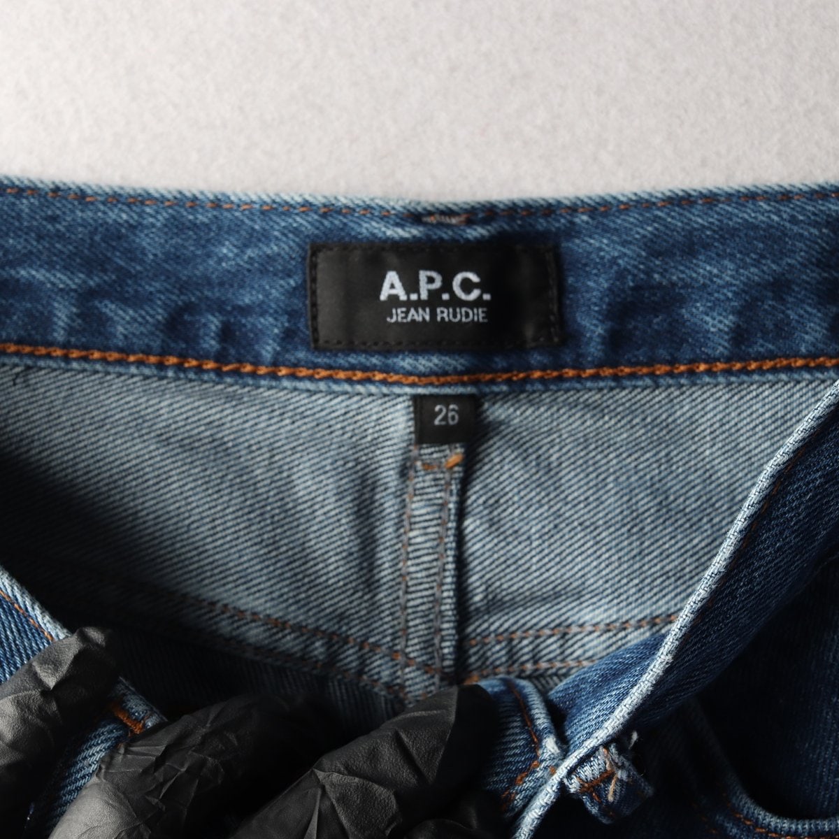 APC 아페쎄 중청 컷아웃 데님팬츠 청바지 W26 이미지 6
