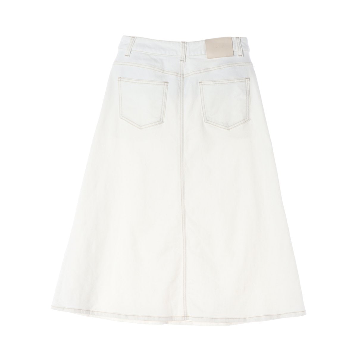 빈폴 23SS 데님 플레어 롱 스커트 청치마 화이트 W26 이미지 2