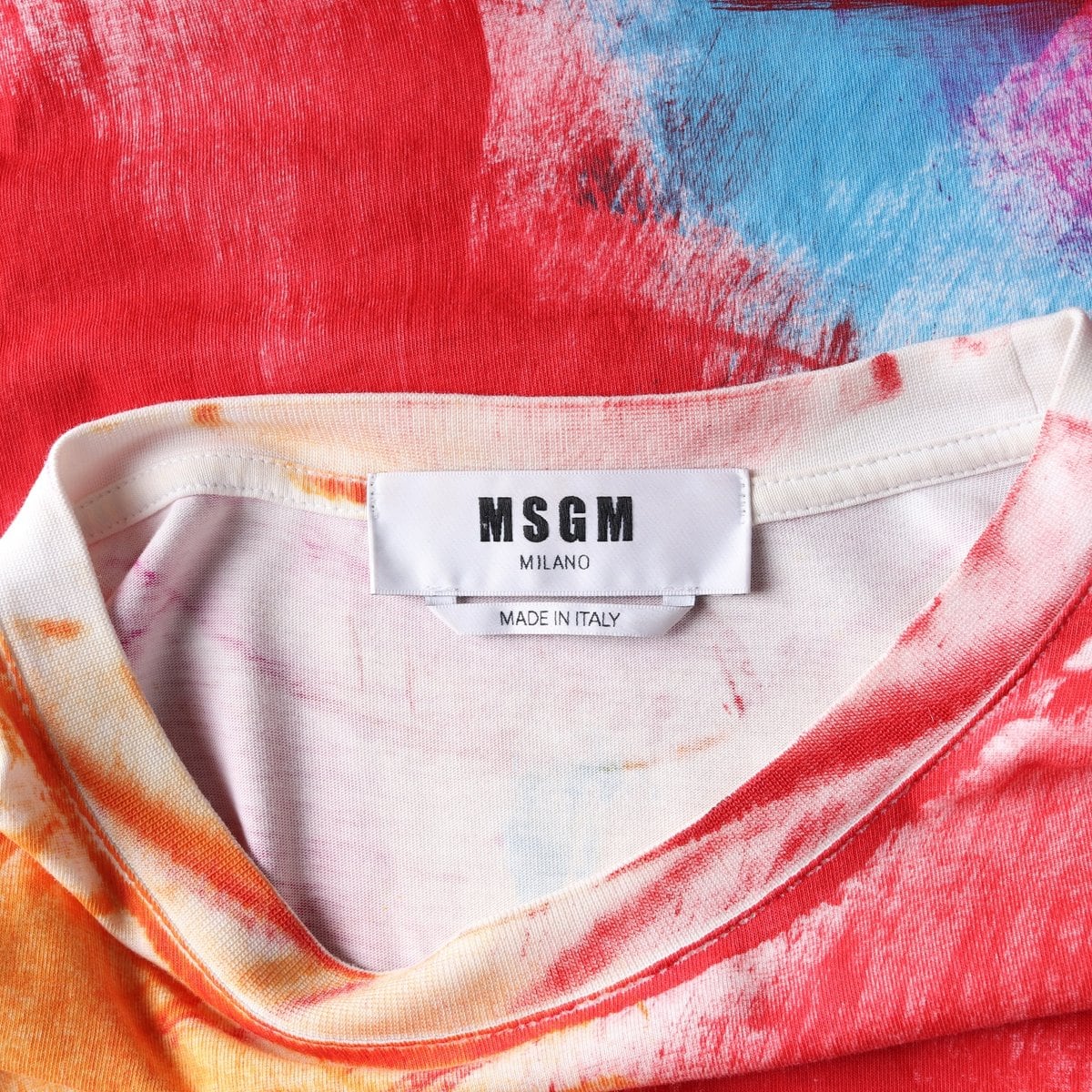 MSGM 엠에스지엠 브러시 스트로크 로고 롱슬리브 긴팔 티셔츠 상세 이미지 5