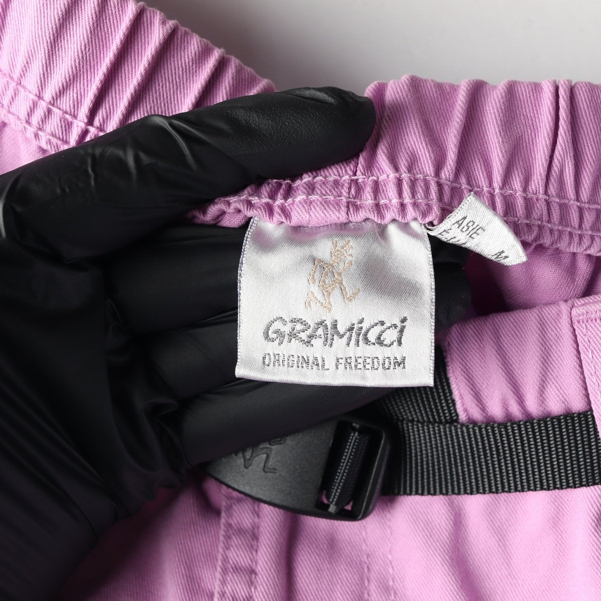 그라미치 X Mmlg 인벨트 스트랩 밴딩 치노팬츠 핑크 M 상세 이미지 6