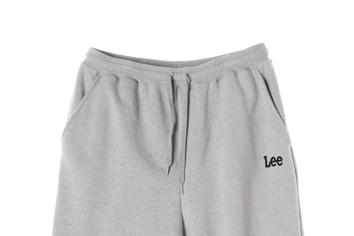 Lee 리 22SS 로고 조거팬츠 밴딩 바지 스웨트팬츠 그레이 L 이미지 3