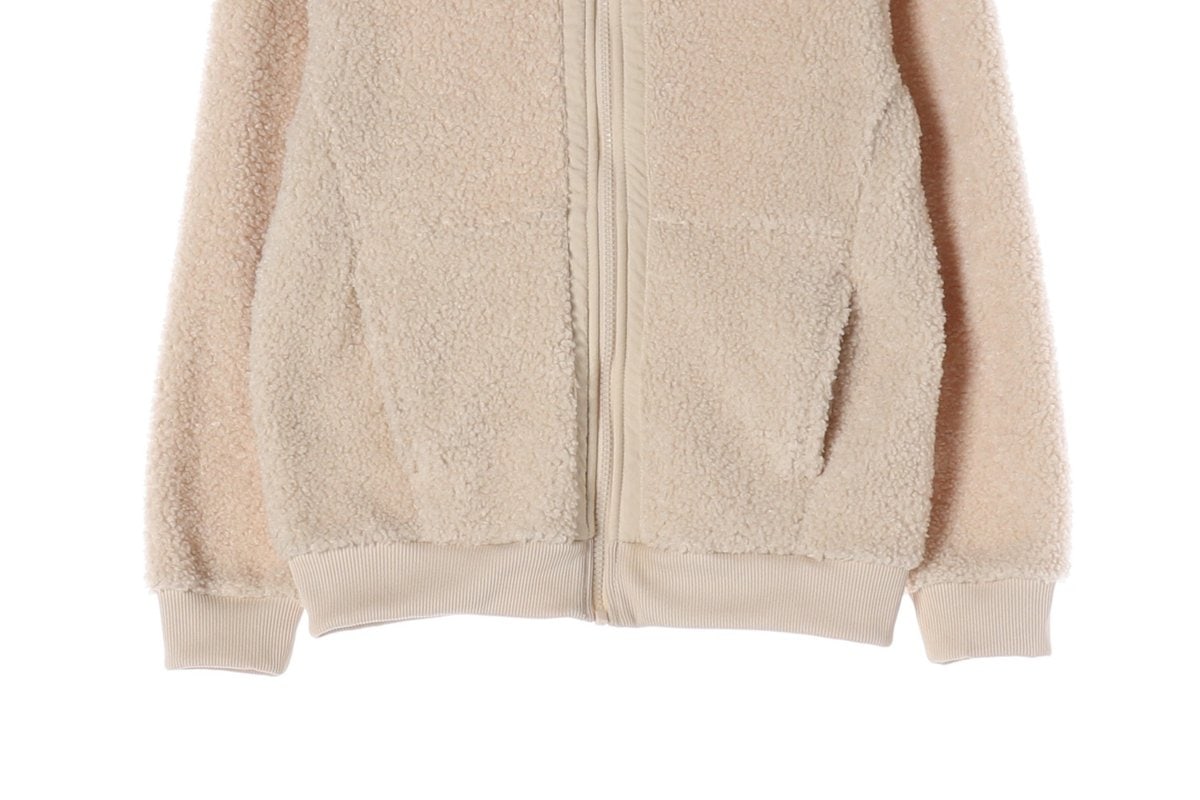 나이키 키즈 24FW 플리스 뽀글이 후드 집업 재킷 베이지  이미지 5