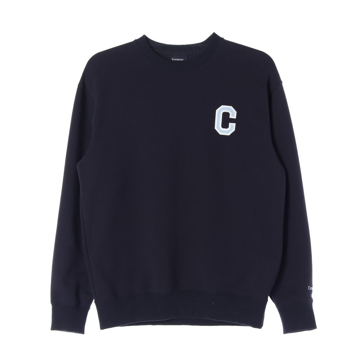 커버낫 24FW 라이트블루 C로고 맨투맨 스웨트셔츠 다크네이비 상세 이미지 1