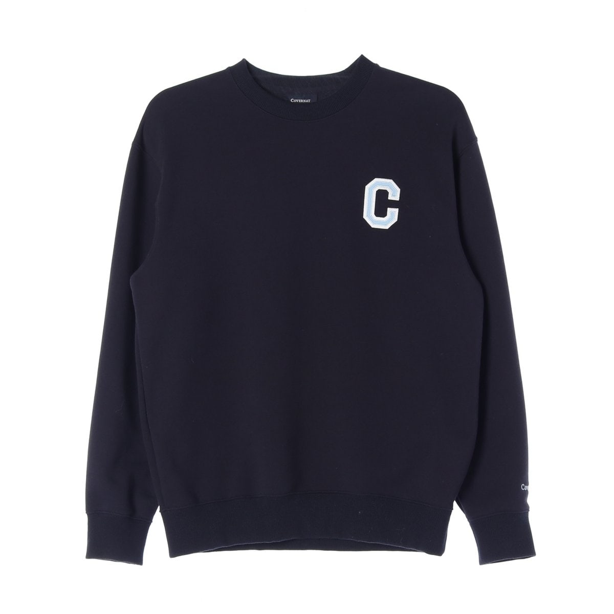 커버낫 24FW 라이트블루 C로고 맨투맨 스웨트셔츠 다크네이비 이미지 1
