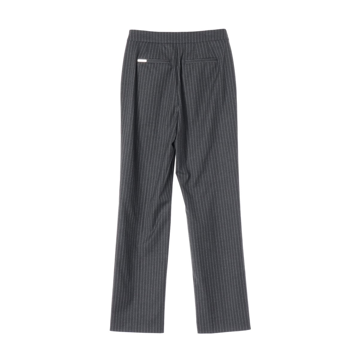 아티드 스트라이프 스트레이프 슬랙스 팬츠 그레이 S 상세 이미지 2