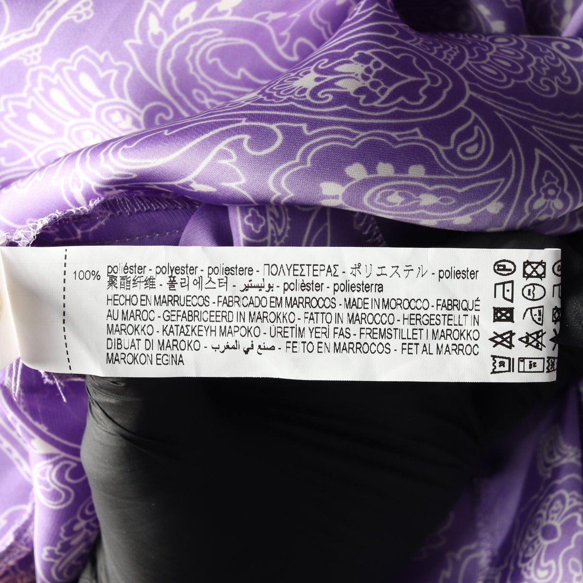 (새상품)자라 새틴 반다나 슬릿 긴팔 롱 원피스 드레스 라벤더 XS 상세 이미지 8