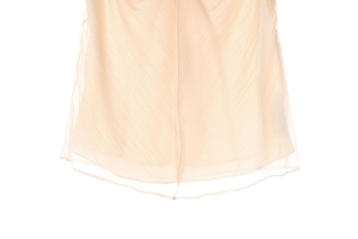 잇미샤 꼬임 오간자 반팔 블라우스 베이지 S 상세 이미지 4