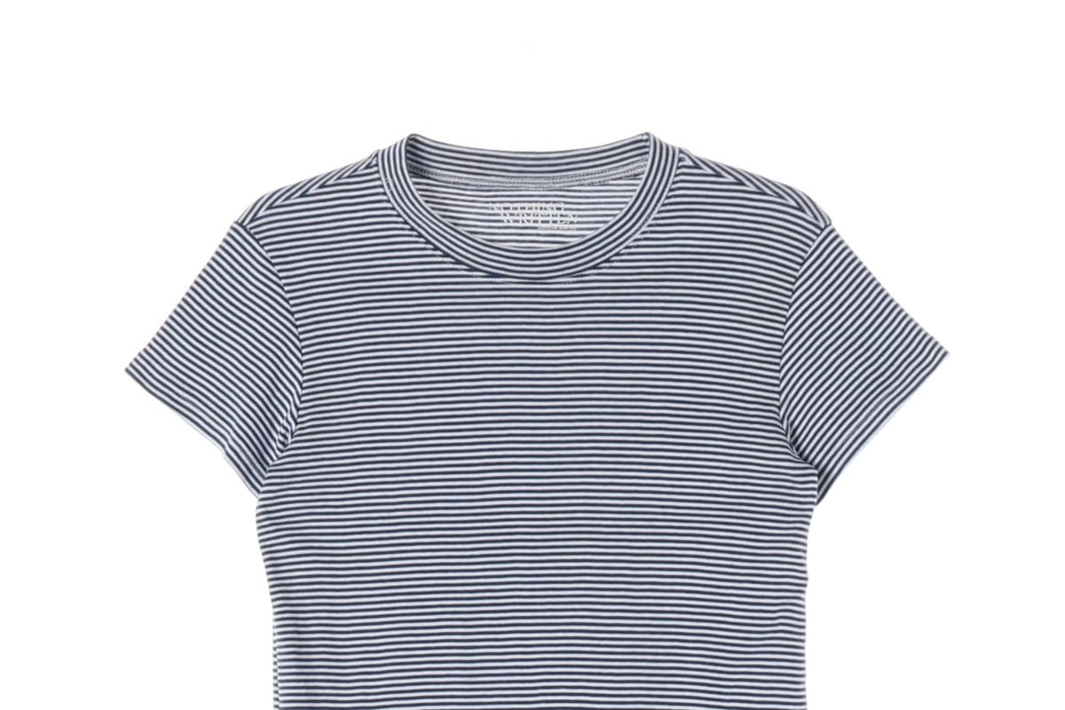 낫띵리튼 90s stripe 반팔 티셔츠 블루  상세 이미지 3