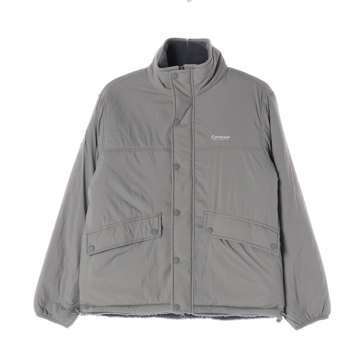 커버낫 23FW 리버서블 컴피 보아 집업 재킷 플리스 차콜 이미지 3