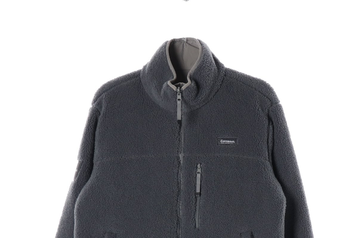 커버낫 23FW 리버서블 컴피 보아 집업 재킷 플리스 차콜 이미지 5