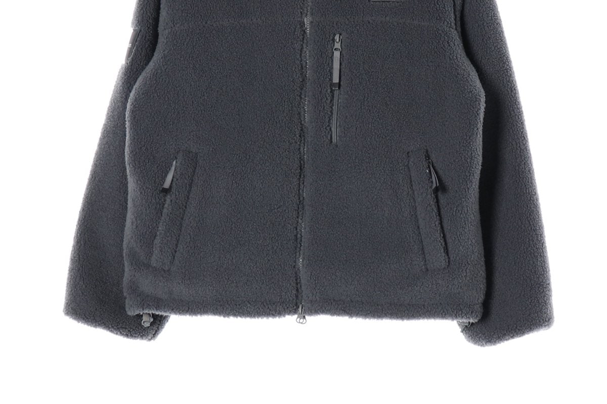 커버낫 23FW 리버서블 컴피 보아 집업 재킷 플리스 차콜 이미지 6