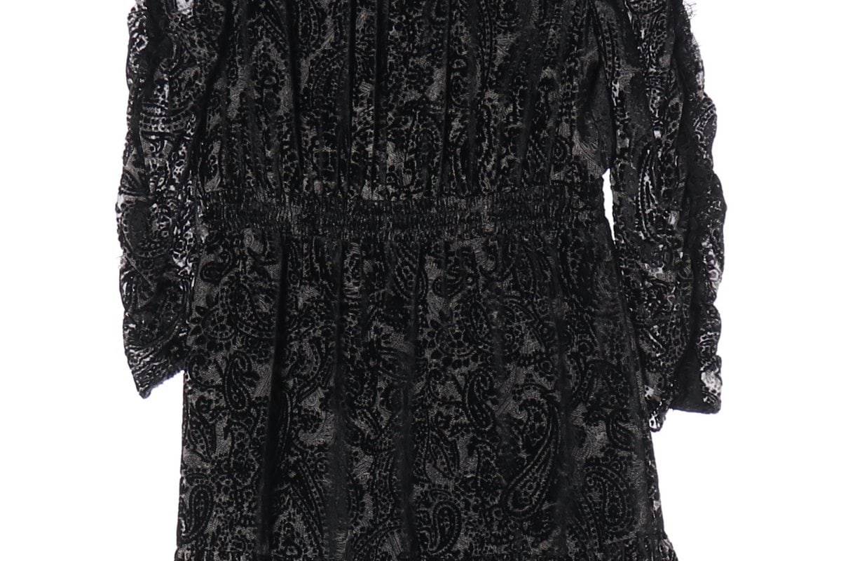 베르니스 21FW  페이즐리 벨벳 롱 원피스 드레스 블랙  이미지 4