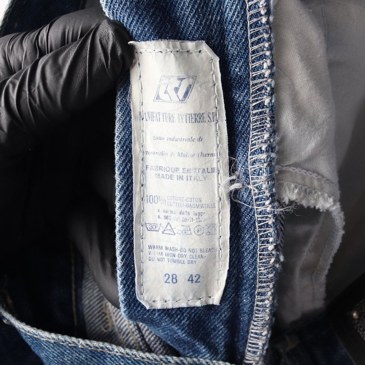 베르사체 와이드 중청 데님팬츠 청바지 W28 이미지 8