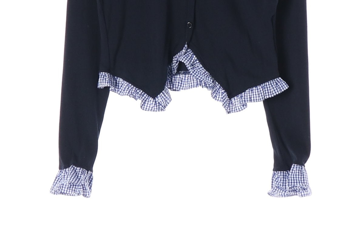 쎄무아듀 Cest_Flair fake two-piece top 레이어드 셔츠 M 이미지 4