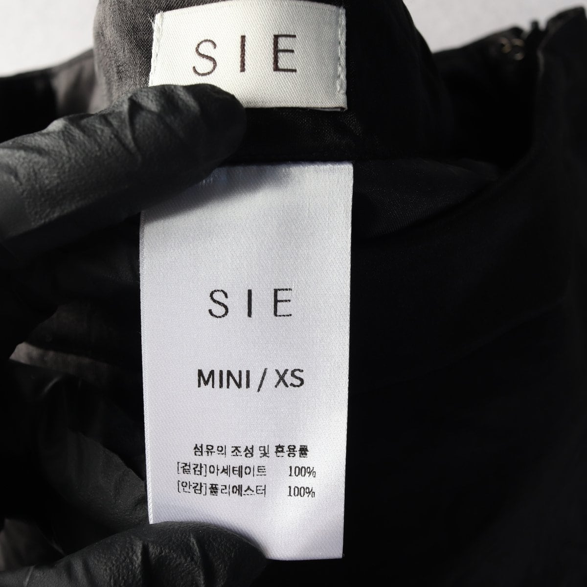 시에 새틴 미니 스커트 치마 블랙 XS 상세 이미지 6