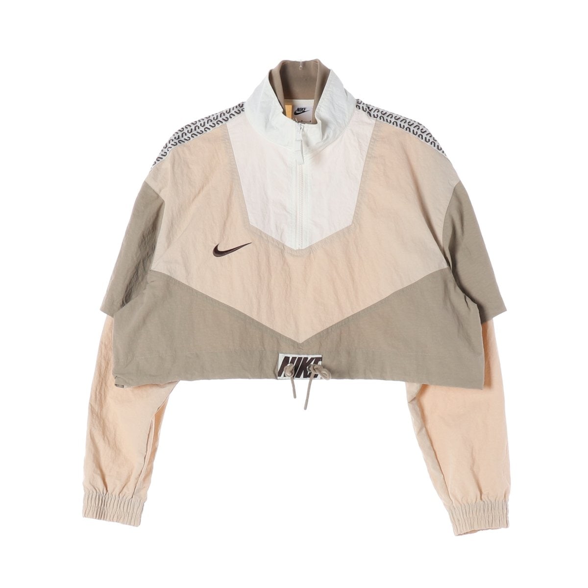 나이키 우먼 23FW NSW 크롭 트랙 자켓 바람막이  베이지 M 이미지 1
