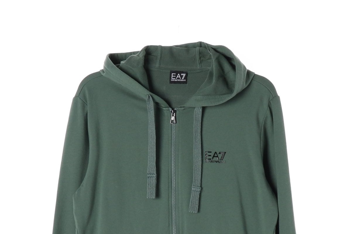 엠포리오 아르마니 EA7 로고 후드 집업 그린 XL 상세 이미지 3