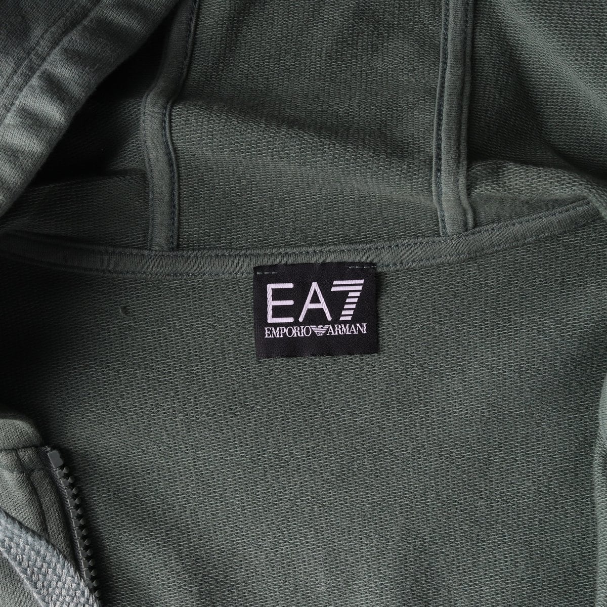 엠포리오 아르마니 EA7 로고 후드 집업 그린 XL 상세 이미지 5