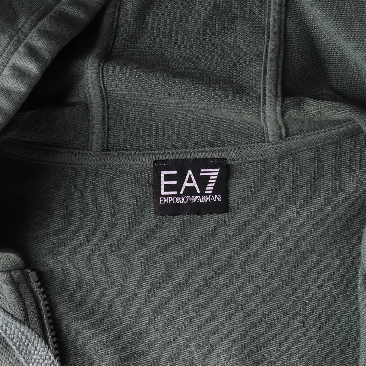 엠포리오 아르마니 EA7 로고 후드 집업 그린 XL 이미지 5