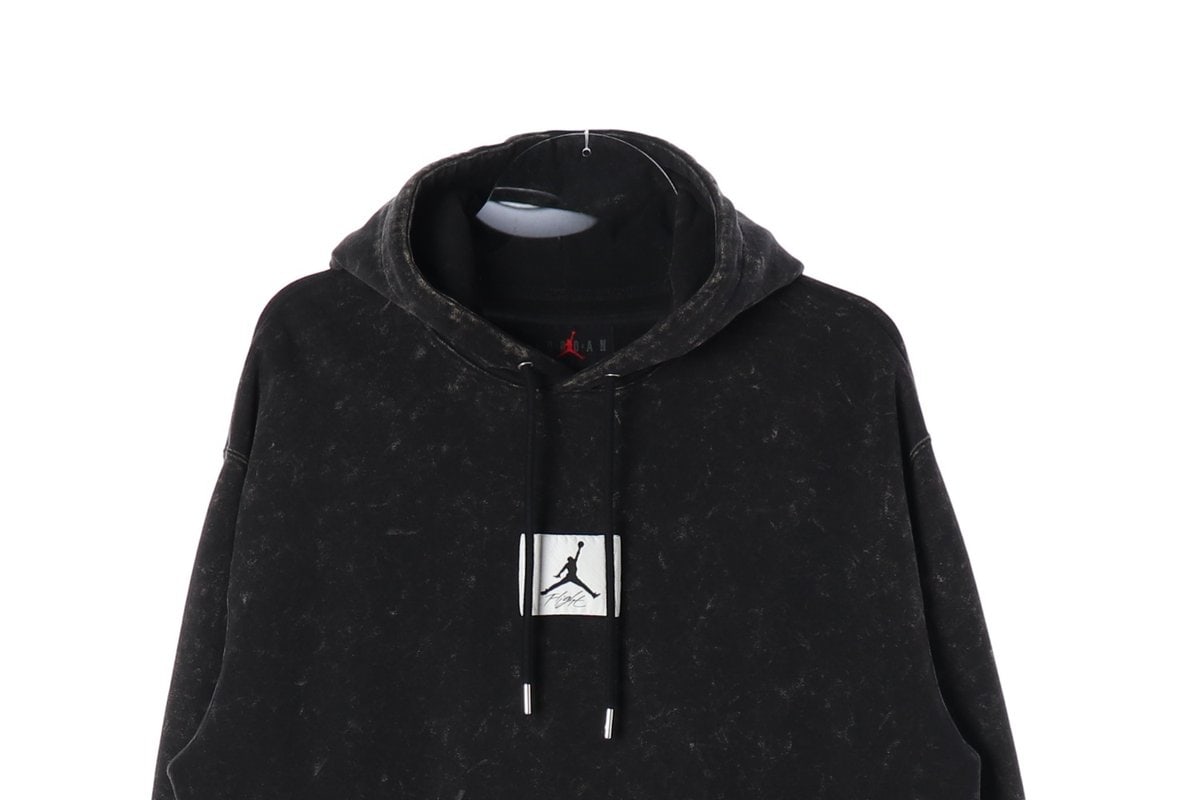 조던 22FW 에센셜 워시드 플리스 후드 후드티 블랙 XL 이미지 3