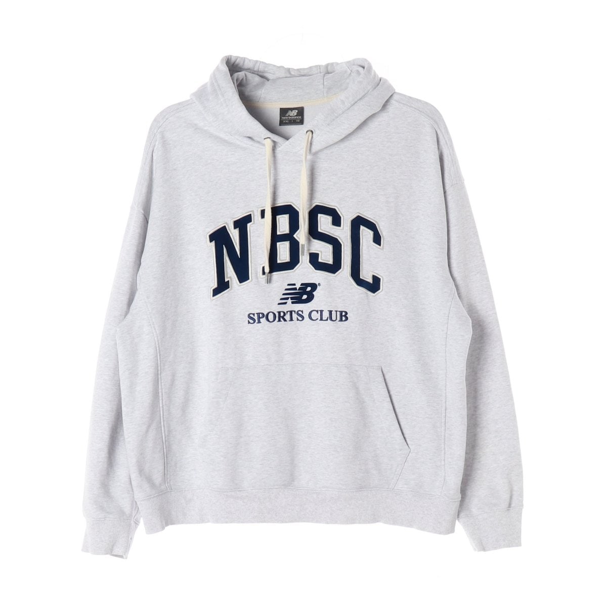 뉴발란스 24SS NBSC 아치 로고 후디 후드티 라이트그레이 XXL 이미지 1