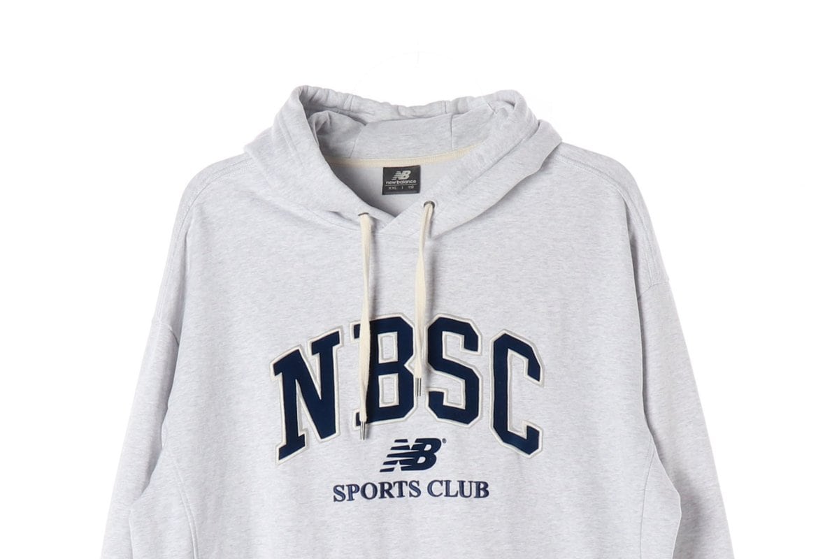 뉴발란스 24SS NBSC 아치 로고 후디 후드티 라이트그레이 XXL 상세 이미지 3