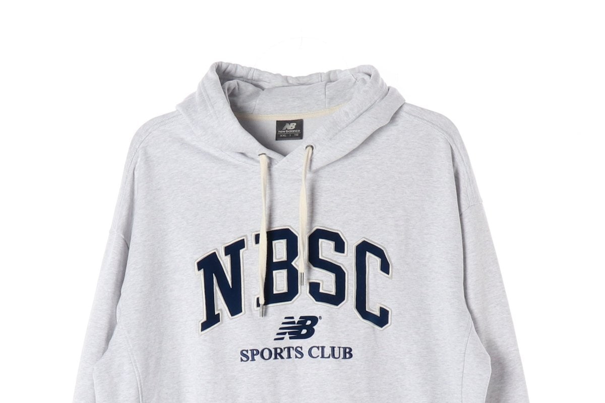 뉴발란스 24SS NBSC 아치 로고 후디 후드티 라이트그레이 XXL 이미지 3