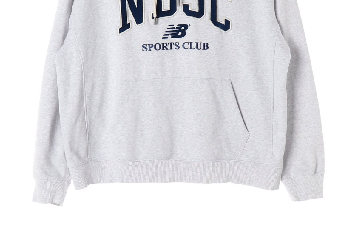 뉴발란스 24SS NBSC 아치 로고 후디 후드티 라이트그레이 XXL 상세 이미지 4