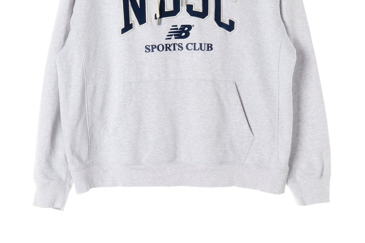 뉴발란스 24SS NBSC 아치 로고 후디 후드티 라이트그레이 XXL 이미지 4