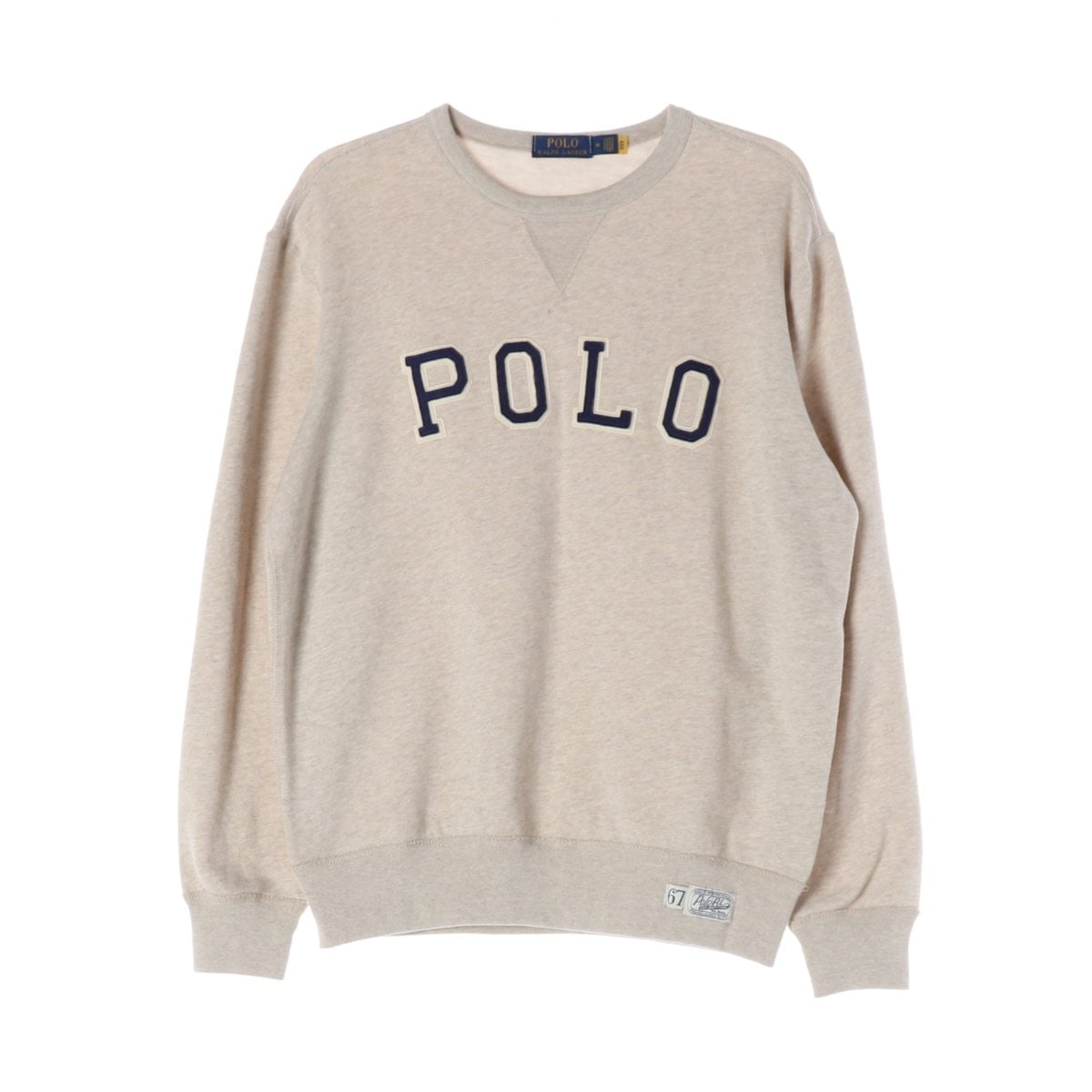 폴로 랄프 로렌 POLO 로고 기모 맨투맨 스웨트셔츠 오트밀 M 이미지 1