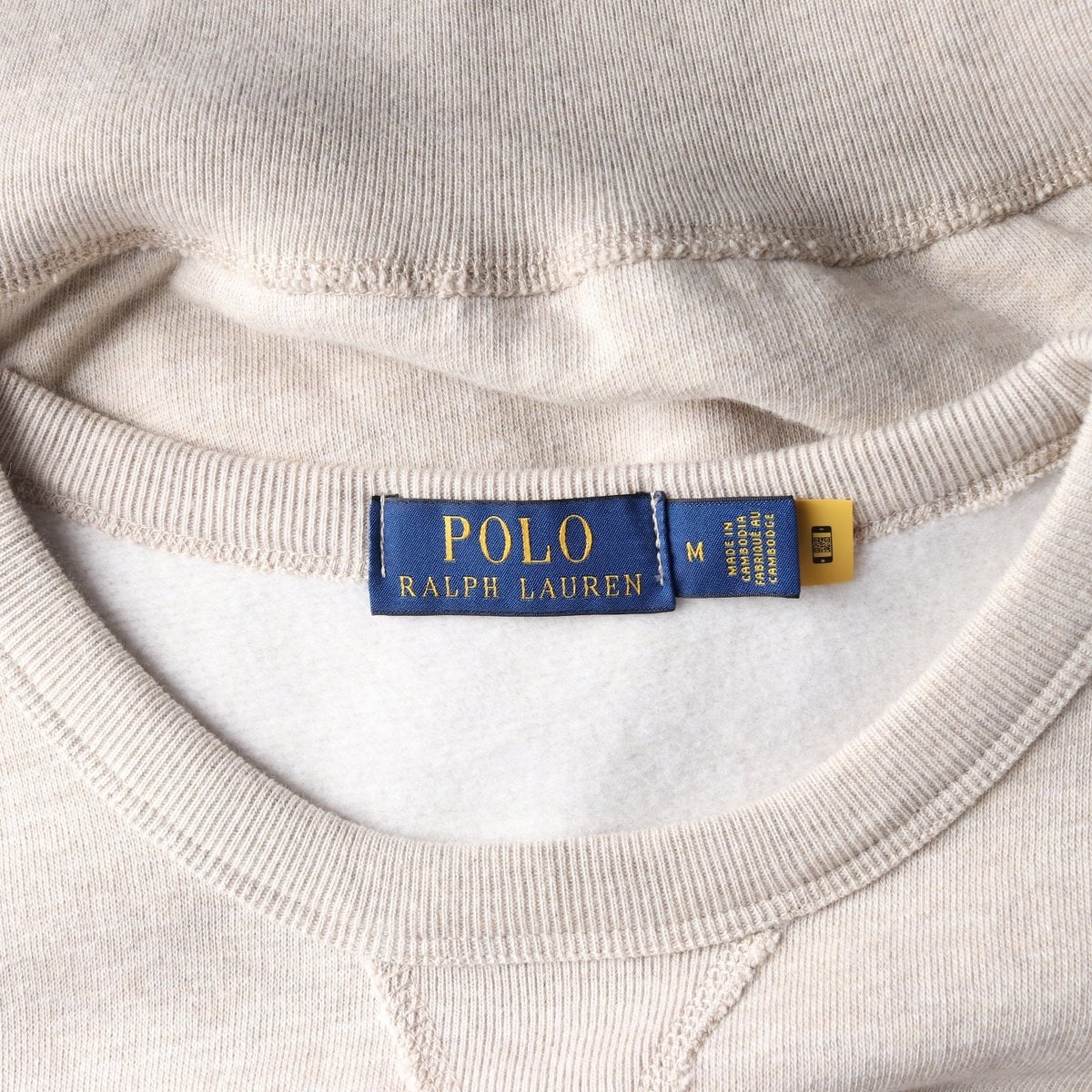 폴로 랄프 로렌 POLO 로고 기모 맨투맨 스웨트셔츠 오트밀 M 이미지 5