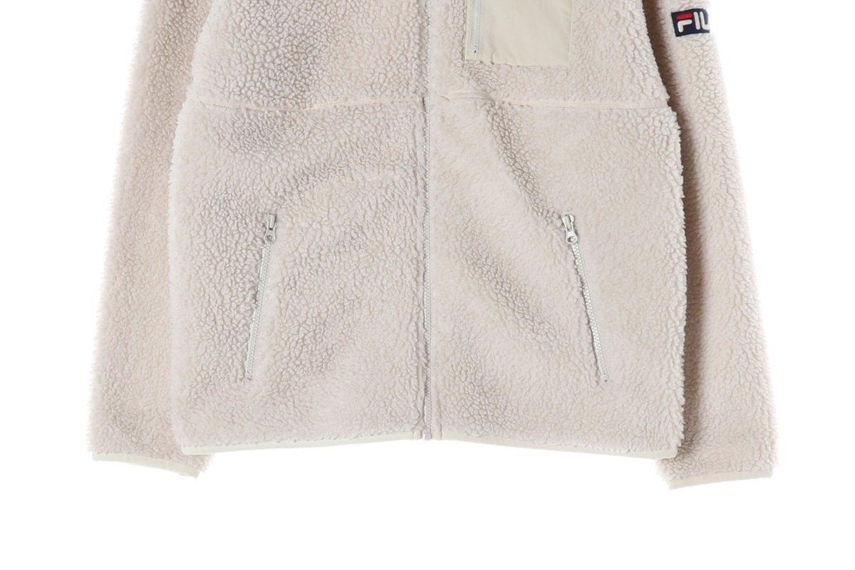 FILA 휠라 필라 뽀글리 셰르파 플리스 집업 재킷 라이트베이지 M 이미지 5