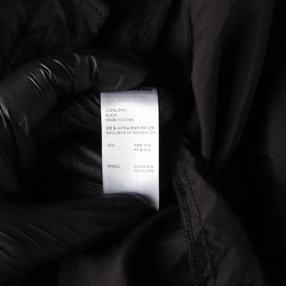 로우클래식 24SS 프론트 포켓 실키 셔츠 블라우스 블랙 M 이미지 6